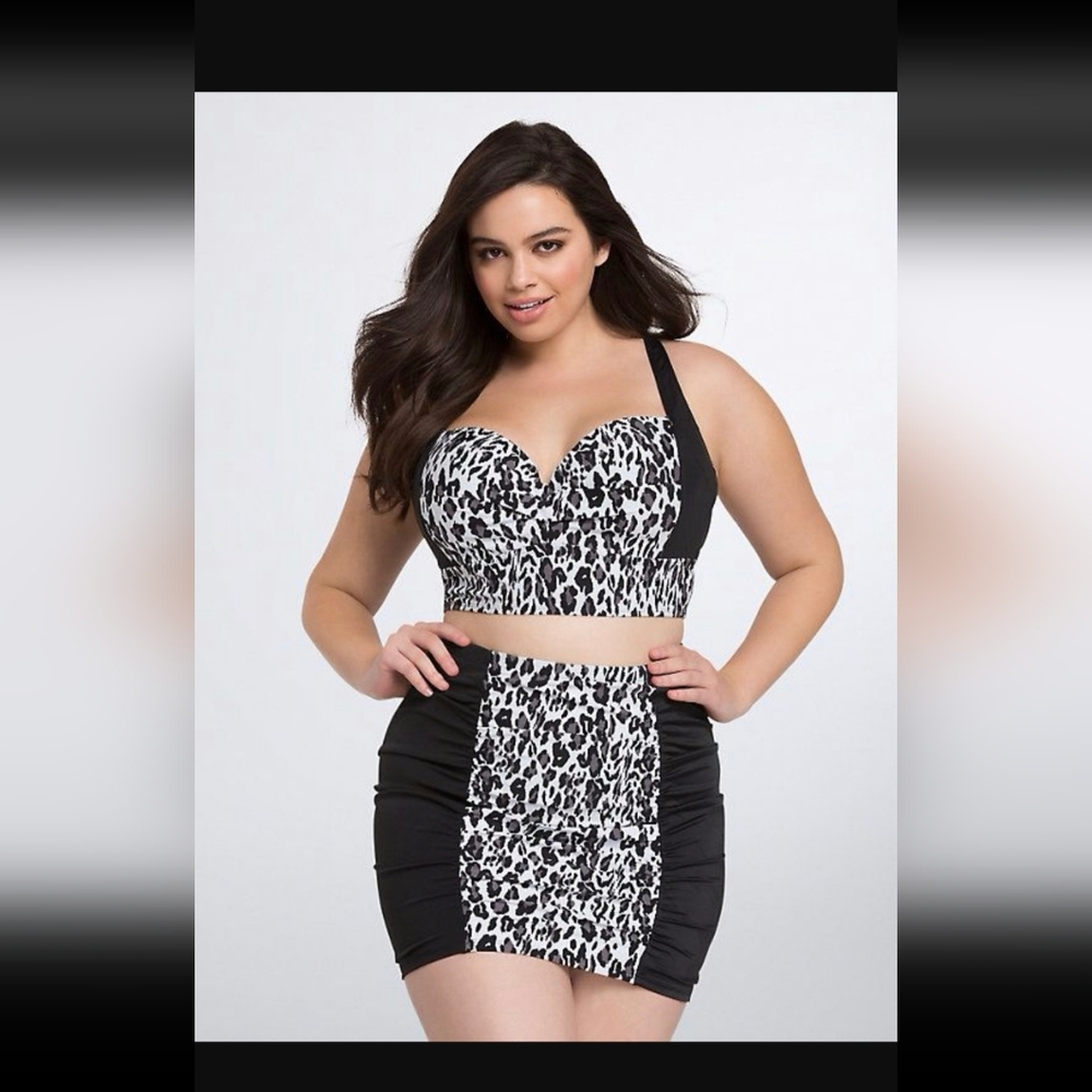 NWT Torrid Leopard Bikini Top sz 2x 18/20